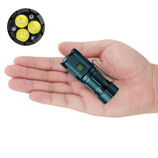 Mini Rechargeable LED Flashlight With Magnetic Base