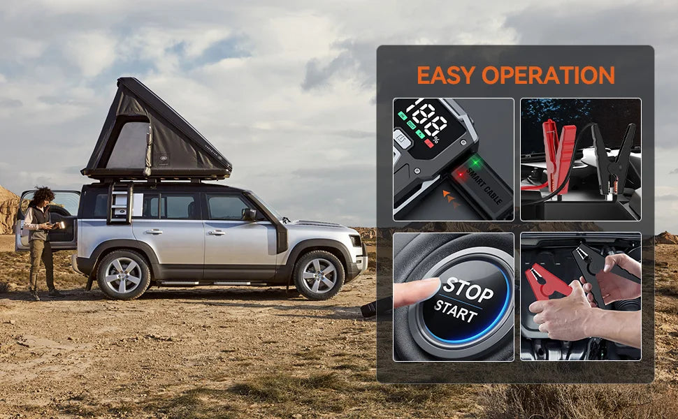 12800mAh 3000A Car Jump Starter Power Bank 12V Portable Car Battery Booster Charger Starting Device Petrol Diesel Car Starter