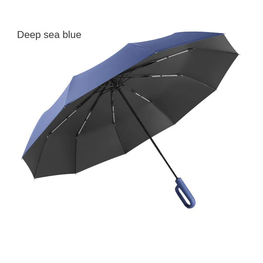 27 inch large windproof and sturdy umbrella, fully automatic buckle folding umbrella