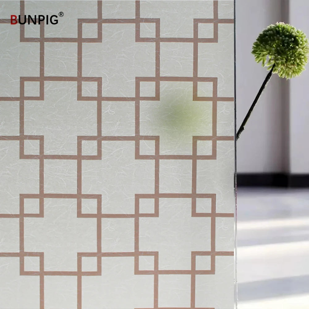 Window Film Privacy, Stained Glass Film, Frosted Opaque Glass Clings, Sun Blocking Vinyl Window Stickers for Door Home Office