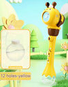 Electric Bee handheld Bubble Machine Toy Fully Automatic Light Blowing Bubble Gun Stick Kids summer Toys