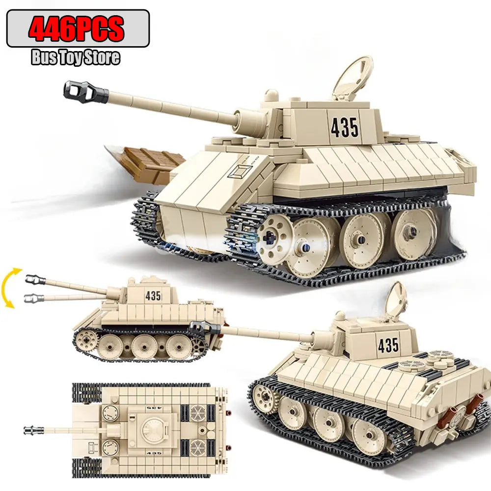 Ww2 Military Tanks Series Tiger  Leopard Heavy TANK BT-7 Light Tank Soldier Building Blocks Bricks Army s  Toys Gifts