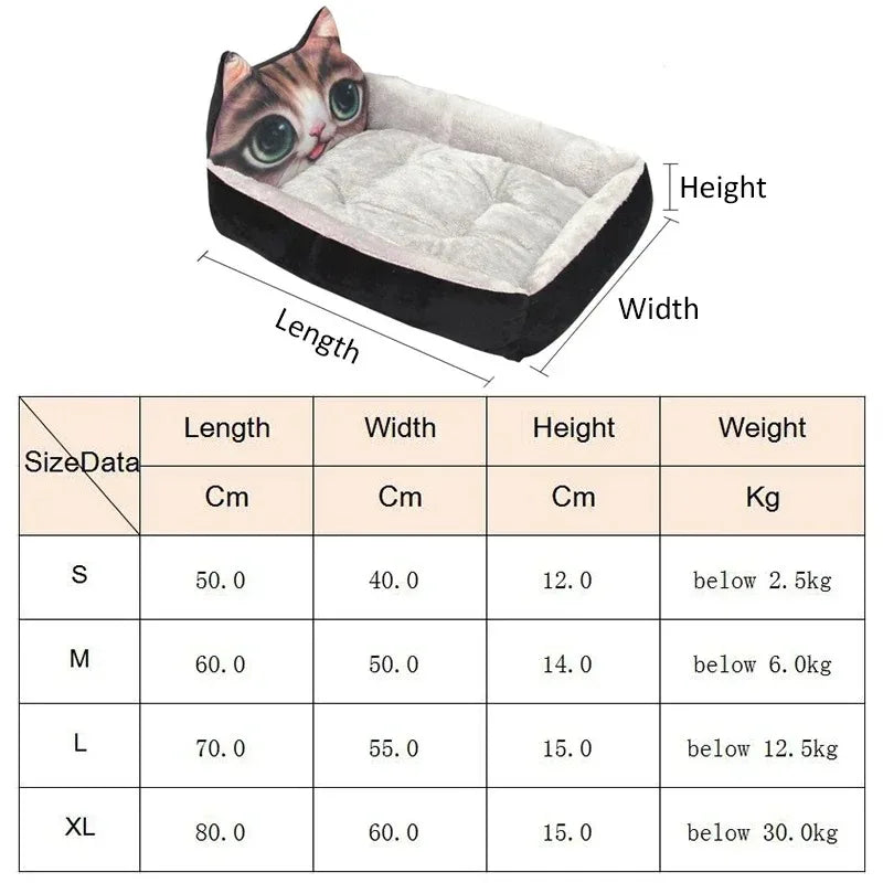 Plush Pet Bed Sofa Cushion for Dogs and Cats
