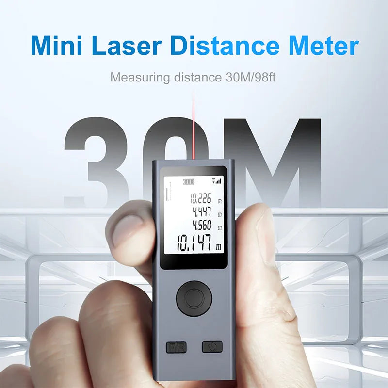 Laser Distance Meter Multifunctional Portable Measuring Device Metal Housing Mini Size Rangefinder Measurement