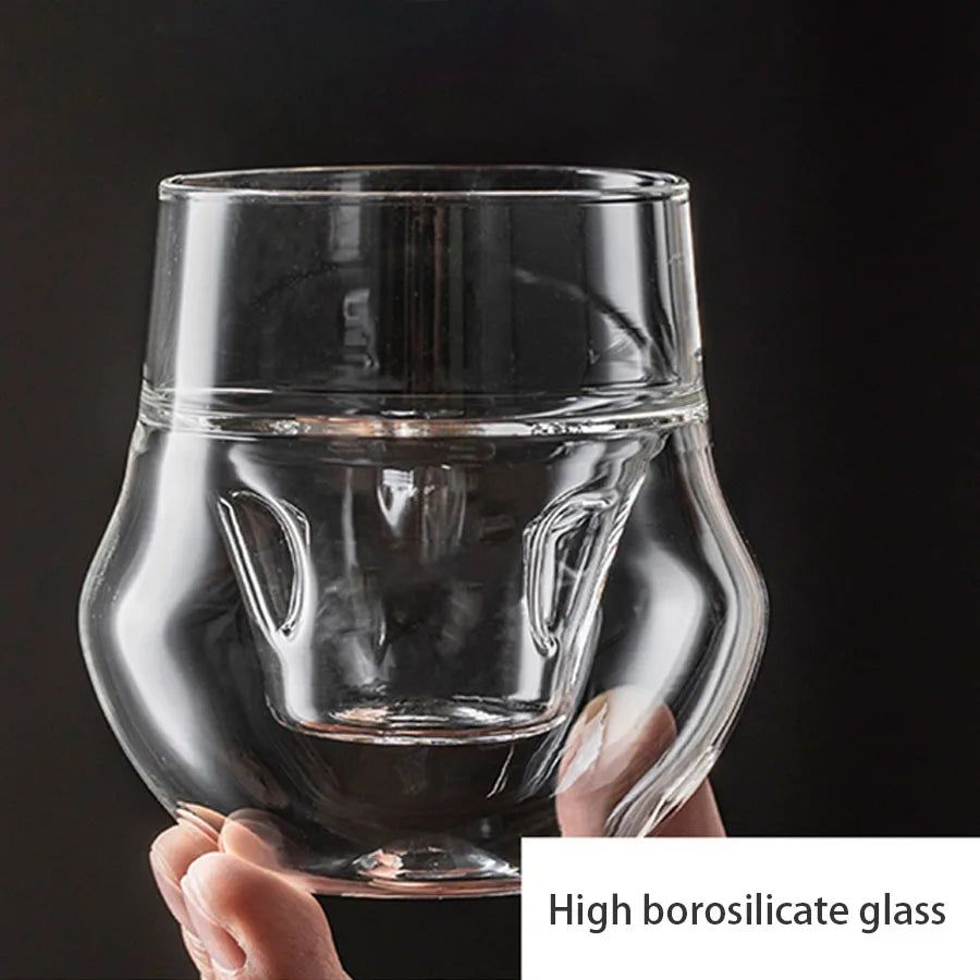 120/130ml Double-layer Glass Cup Hanging Ear Espresso Coffee Cup Anti-scalding Milk Party Brandy Wine Teacup Clear Mug