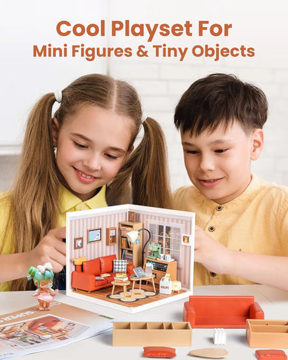 Super Store Series Plastic 3D Puzzle DIY Miniature dollhouse kit Building Block