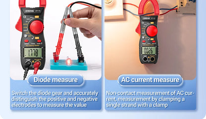 Clamp Meter Multimeter With HD Backlight Display Screen Mini Amperimetric Clamp Tester Noncontact Electrician Tools