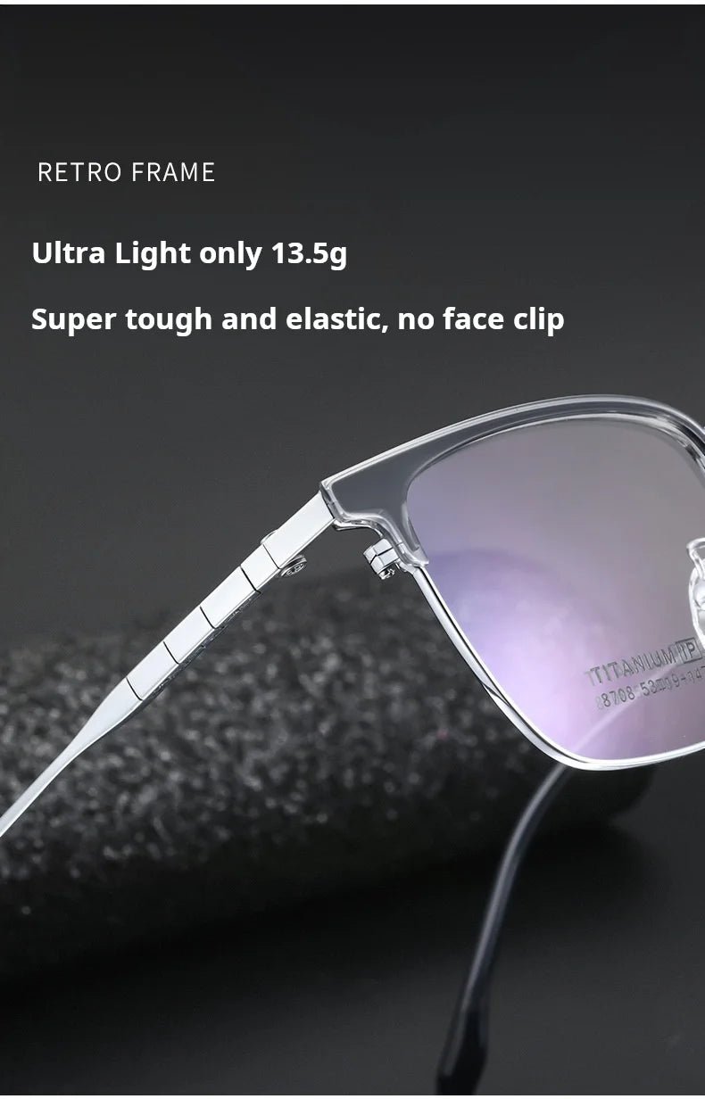 Business Titanium Progressive Multifocal Anti Reflection Prescription Glasses