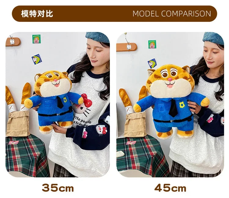 Hot 60cm Cute Kawaii Clawhauser Plush Toy Zootopia Stuffed Doll Soft Pillow Kids Birthday Xmas Gift Soft Animal Doll Play