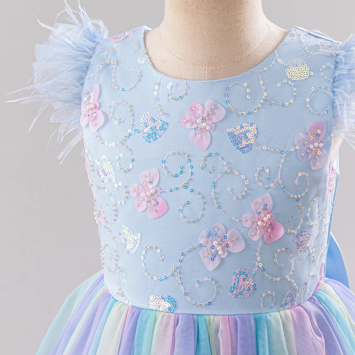 Girls Princess Dress - Fluffy Tulle Ball Gown for 1st Birthday/Wedding/Pageant | Flower Girl Party Dress