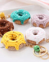 5 Pcs Handmade Weaving Keychain Wool Crochet Unique Knitted Pendant Keyring Strawberry Watermelon Orange Pendant Key Chain Gifts