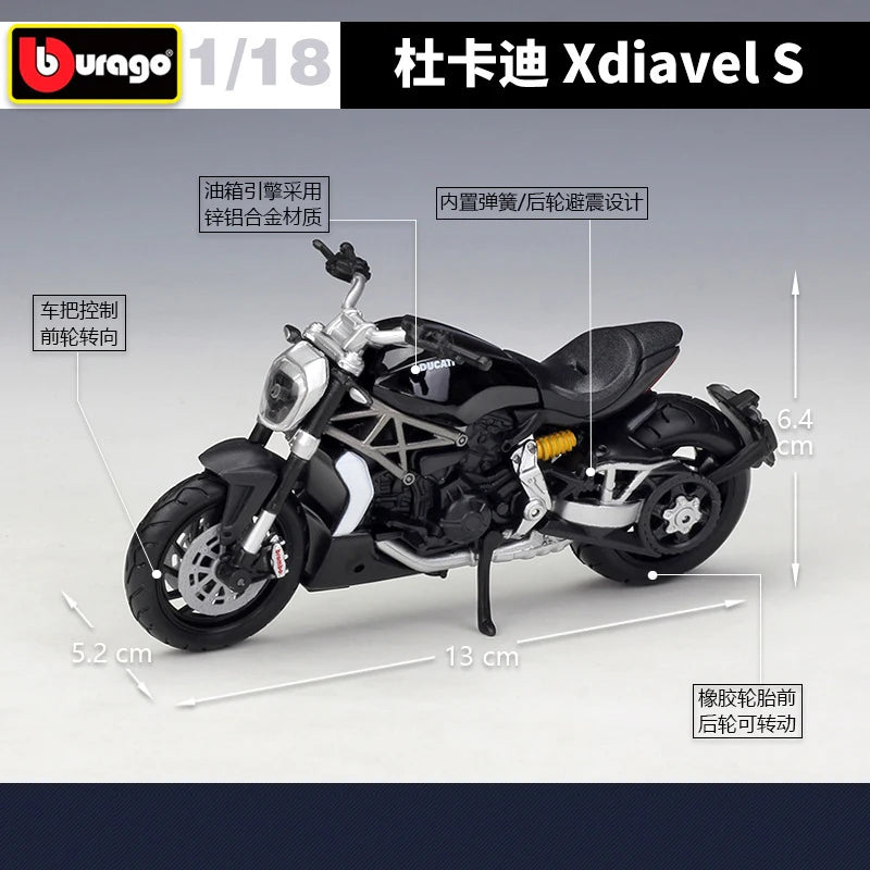 1 18 Scale Ducati XDiavel S 2016 Diecast Motorcycle Model