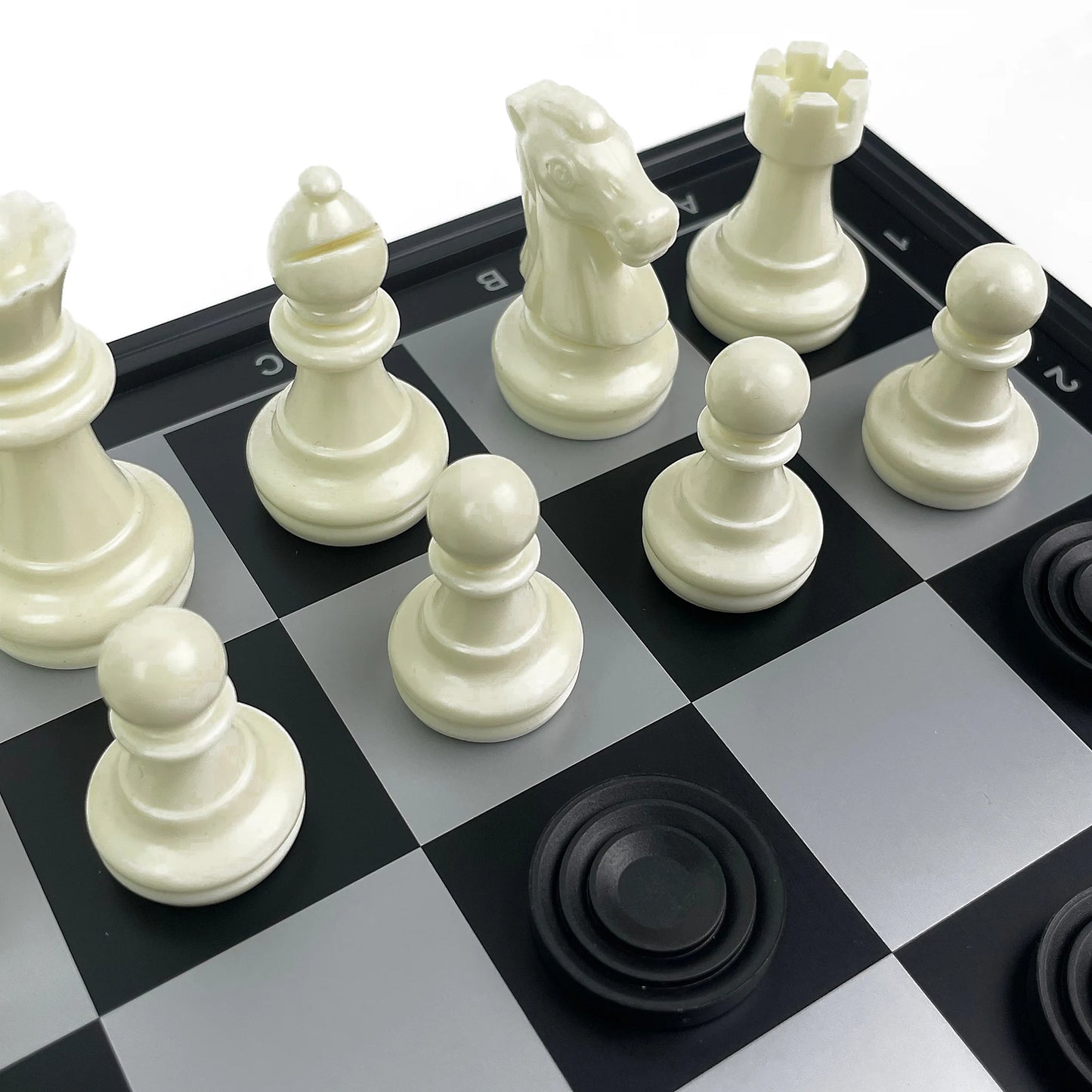31.8cm 2 in 1 Foldable Magnetic Chess & Checkers Set