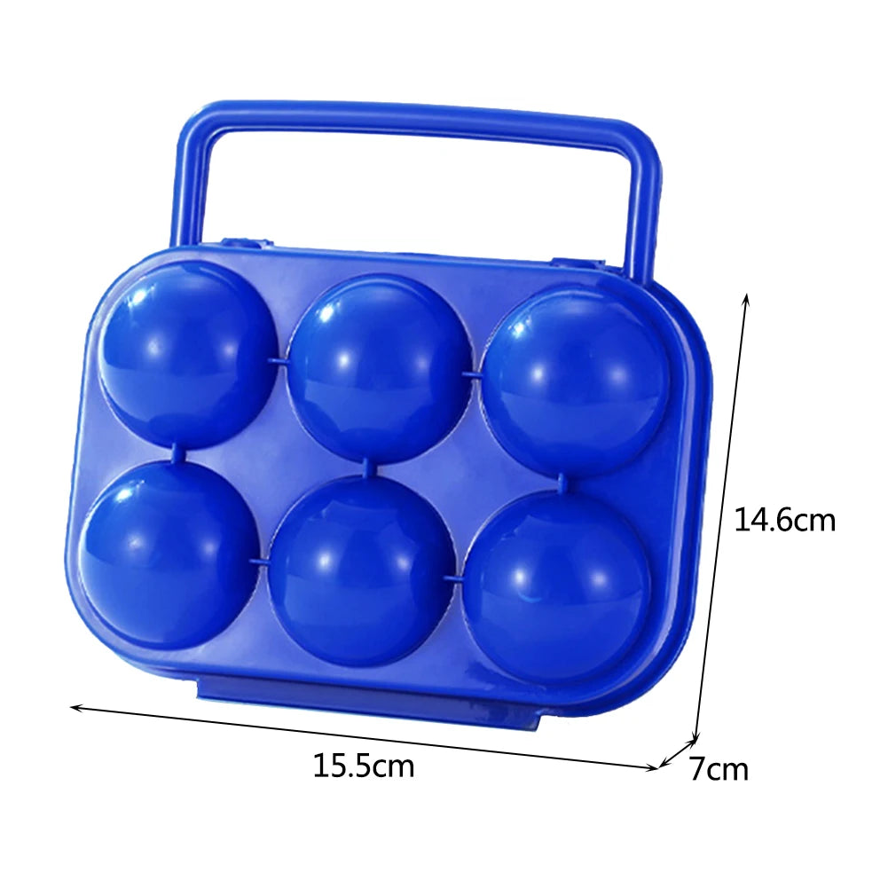 6-Grid Portable Egg Storage Box – Shockproof & Drop-Resistant Refrigerator Egg Organizer Case