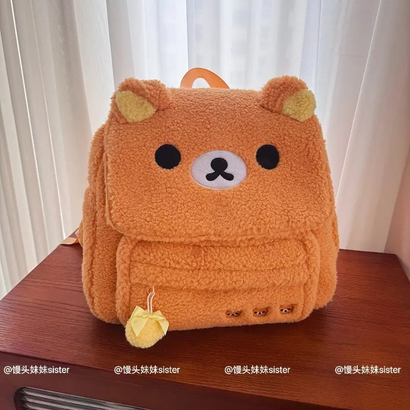 Kawaii Bear Plush Backpack Soft Travel Shoulder Bag