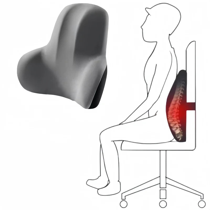 Memory Foam Lumbar Back Cushion Car Office Chair Lumbar Cushion Postpartum Waist Support Multi Functional Pain Relief Pillow