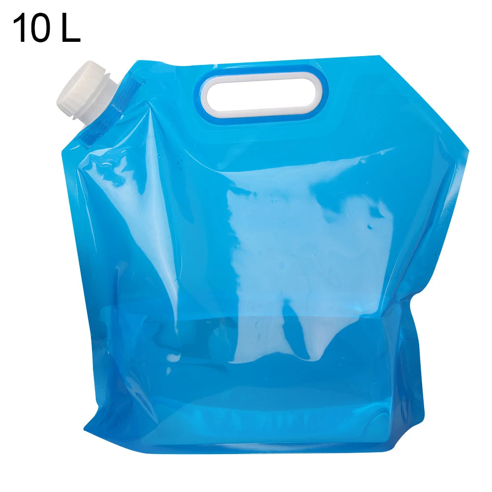 5/10L Camping Water Bag Portable Folding Water Bucket Large Water Container Outdoor Travel Collapsible Pouch Can Camping Supplie