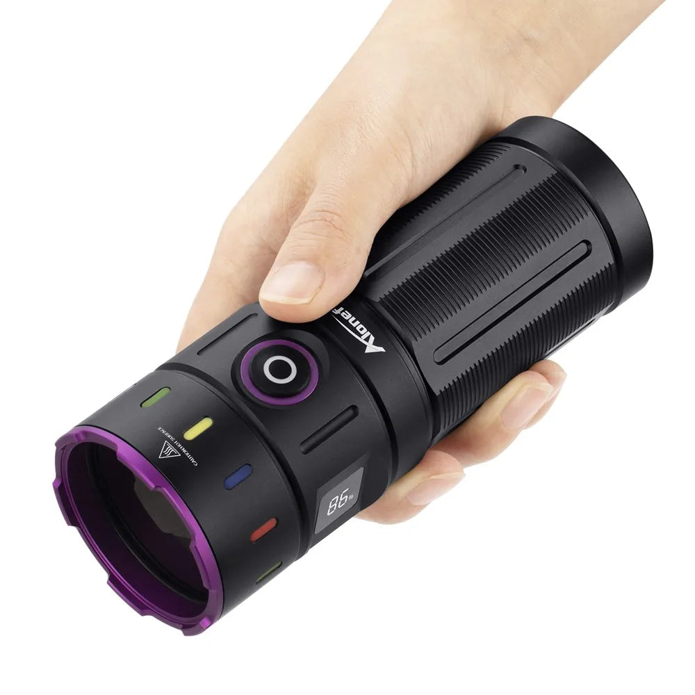 200W 365nm UV Blacklight Rechargeable Flashlight