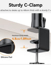 Camera Desk Setup Stand Adjustable Desk Mount with Holding Arm Max Load 2KG for Mirrorless Camera Microphone