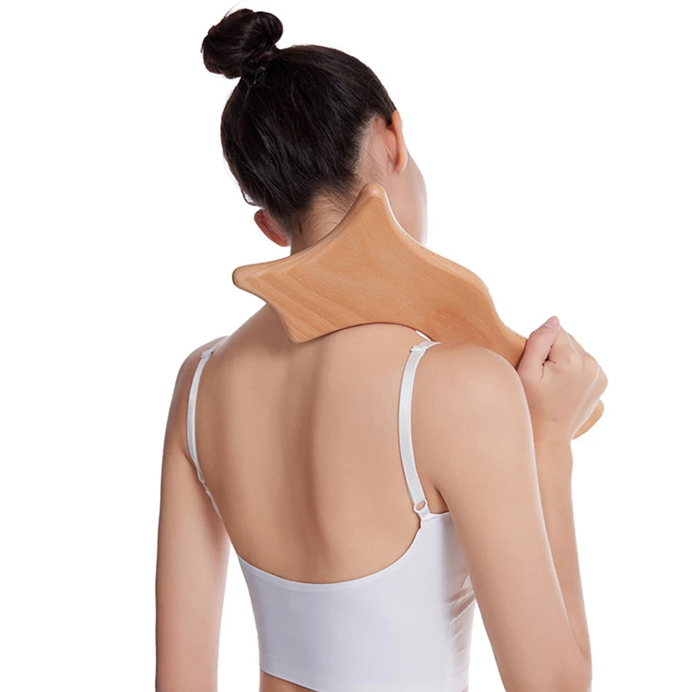 4 In 1 Wooden Therapy Massage Tools Anti Cellulite Massager Muscle Pain Relief Wooden Kit for Body Shaping & Sculpting