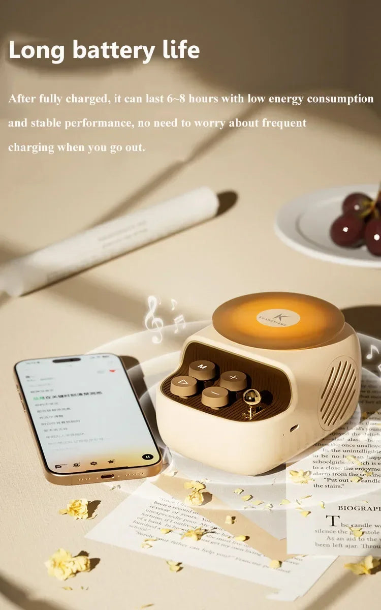 Aromatherapy Night Light Creative Mini Atmosphere Wireless Bluetooth Speaker Desktop High Sound Quality Ornament Bass Cannon