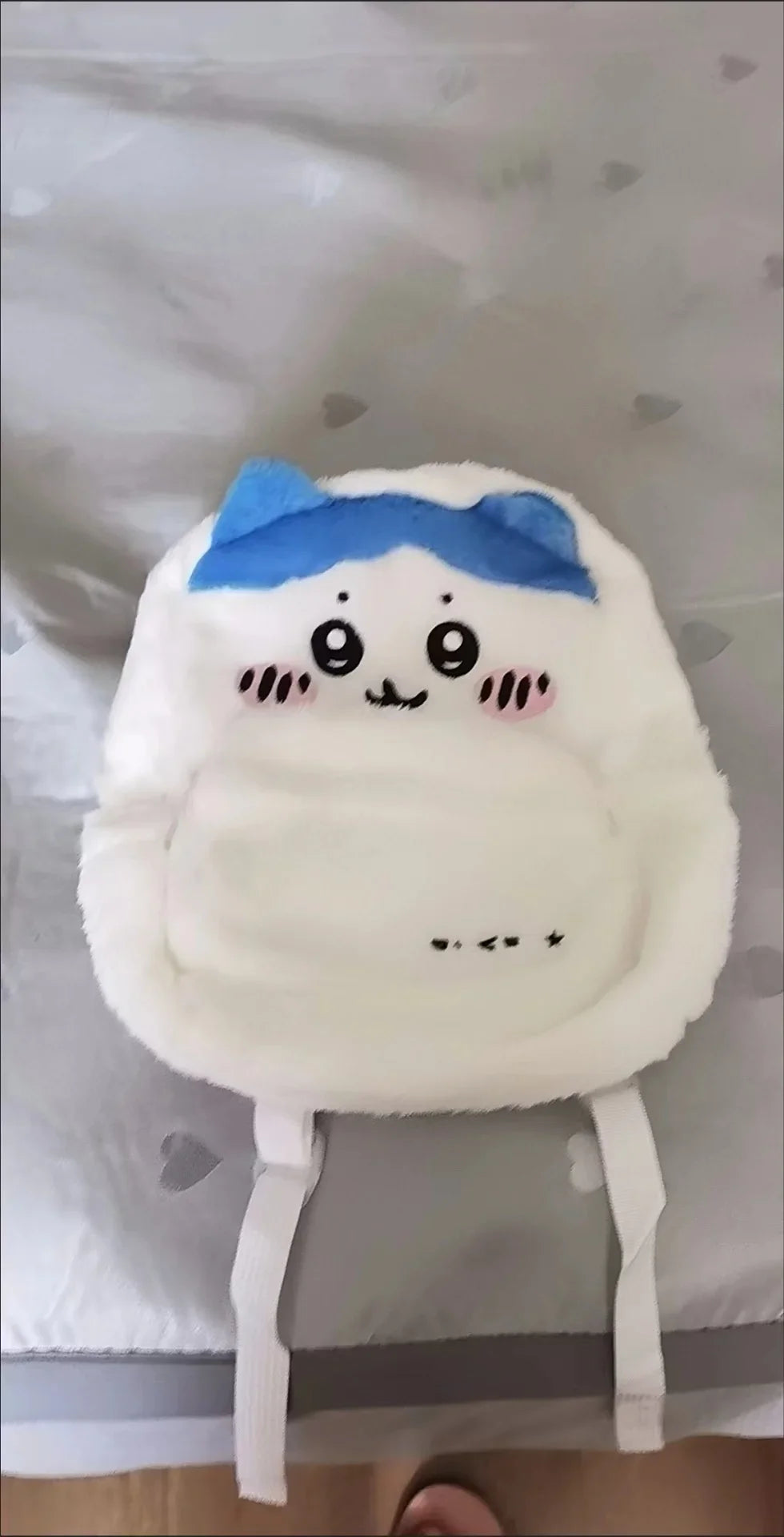 Cute Plush Embroidery Backpack Large Capacity Casual Shoulder Bag