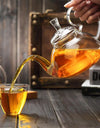 New Flower Puer Glass Tea Teapot Kung Fu Tea Maker With Heat Resistant Chinese Glass Tea Kettle With Tea Filter Teaware