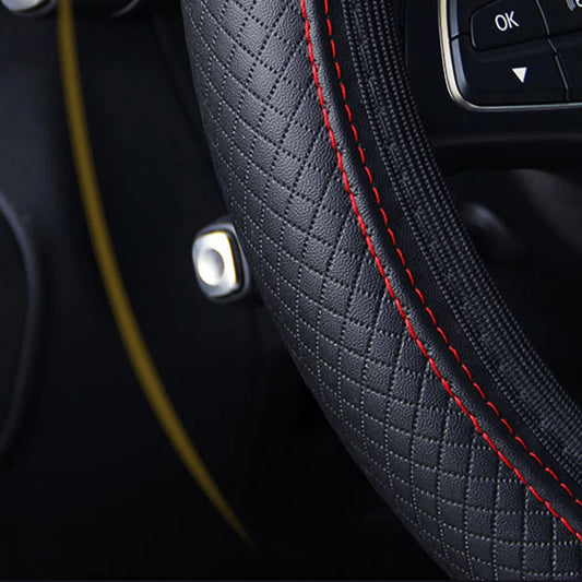 Universal Microfiber Leather Car Steering Wheel Cover 37CM 39CM