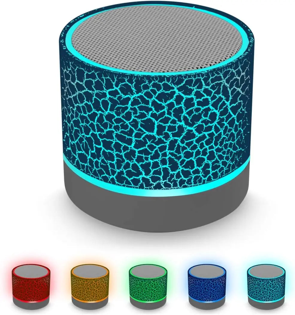 2024 new cracked speaker Portable Wireless Mini Bluetooth Speaker,AICase Super Bass Stereo Rechargeable Speaker with LED Lights