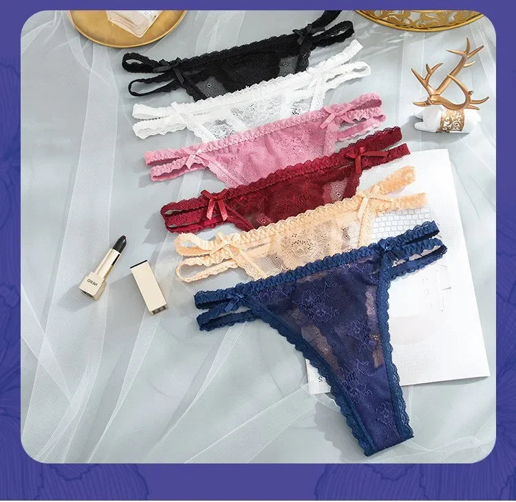 Custom Name Panties Crystal Letters Personalised Thongs Women Lace Bikini G-String