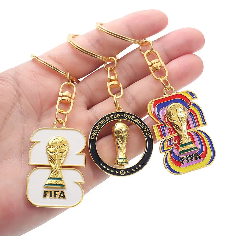 2026 World Cup Football Fan Metal Keychain Soccer Sports Souvenir
