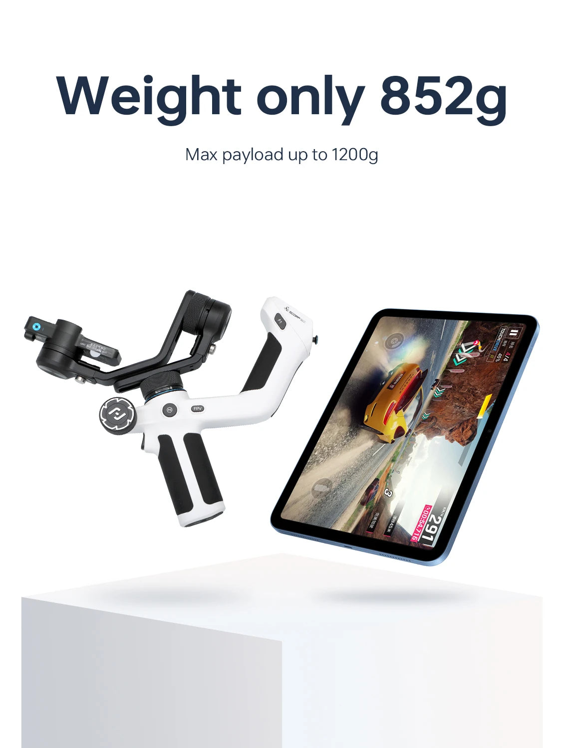 Mini 2 Handheld Gimbal 3-Axis Mirrorless & Action Camera Smartphone with AI tracker Magnetic Fill, 1.2kg Payload