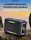 120W RGB Portable Bluetooth Speakers, Massive Bass Party Boombox IPX6 Waterproof Speaker Large, Loud Outdoor Speaker