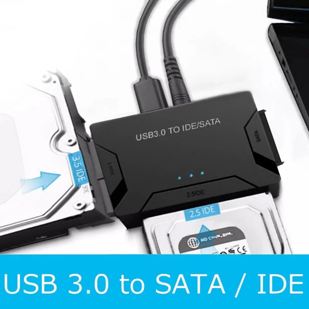 3 in 1 SATA to USB IDE Adapter USB 3.0 3 Cable Support 2.5/3.5 Inch External HDD SSD Converter Cable Hard Drive For Macbook PC