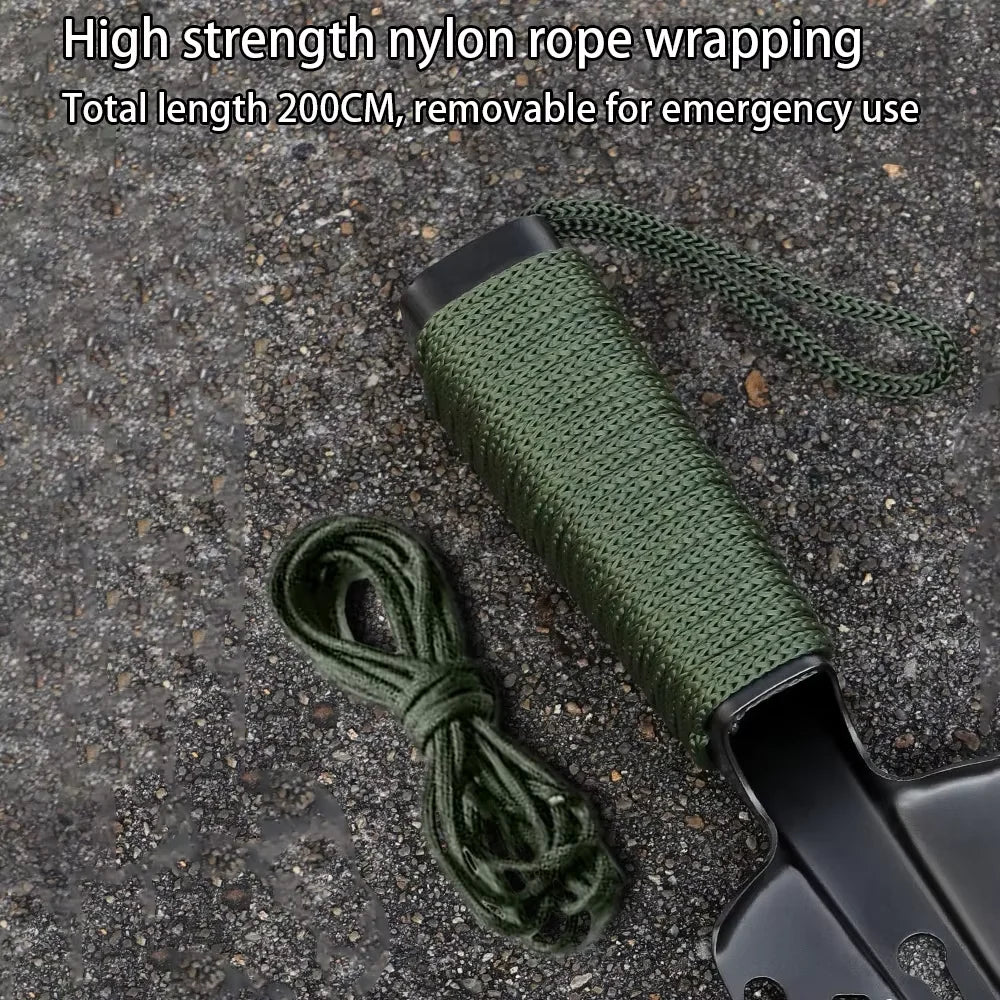Outdoor hand shovel made of high carbon steel with rope handle suitable for camping/fishing/outdoor adventure/garden hand tools