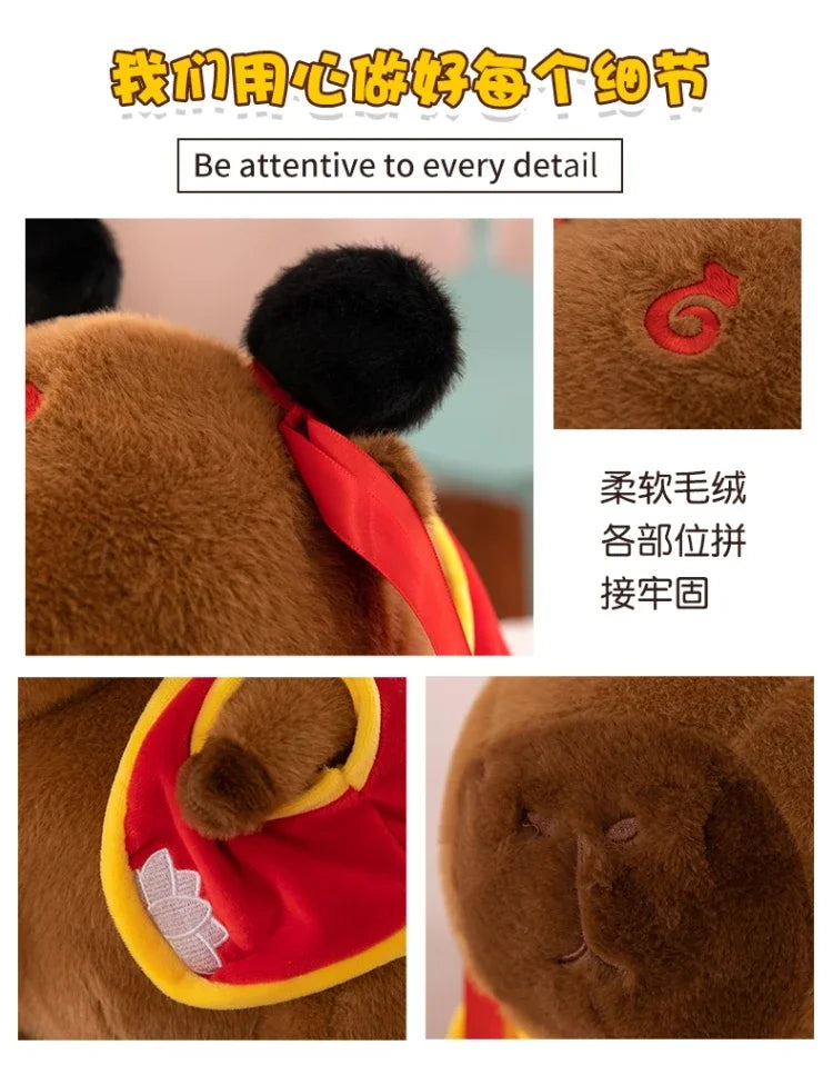 Hot 50cm Nezha Capybara Plush Toys Kawaii Cute Capybara Soft Stuffed Animal Anime Soft Pillow Toy Room Decor Kids Birthday Gift