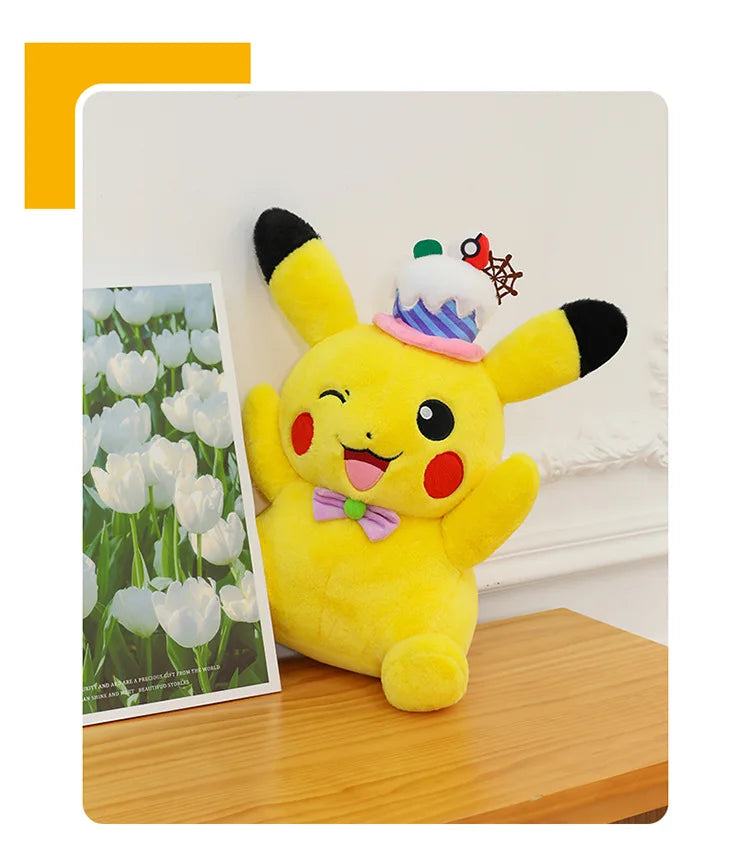 60cm Pokemon Kawaii Pikachu Plush Toy Anime Stuffed Doll Large Pillow Kids Birthday Xmas Gift Pokemon Cake Plushie Arcade