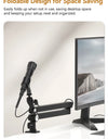 Microphone Boom Arm Stand for Microphone Compact Camera Phone Clamp Max Load 1.5KG with 1/4'' 3/8'' 5/8'' Screw