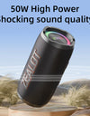 50W Portable Super Subwoofer Portable Speaker Home Outdoor Waterproof Column Bluetooth Speaker Sound Box