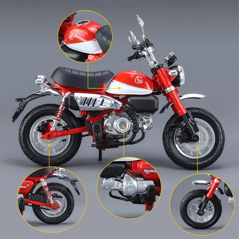 Diecast Honda Monkey 125 Motorcycle Model 1 to 12 Scale