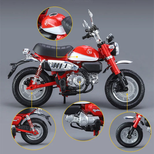 Diecast Honda Monkey 125 Motorcycle Model 1 to 12 Scale
