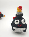 Positive Crochet F-Bomb Dolls With Card Home Room Decoration Handmade Knitted Encouragement Bomb Dolls Christmas Gifts