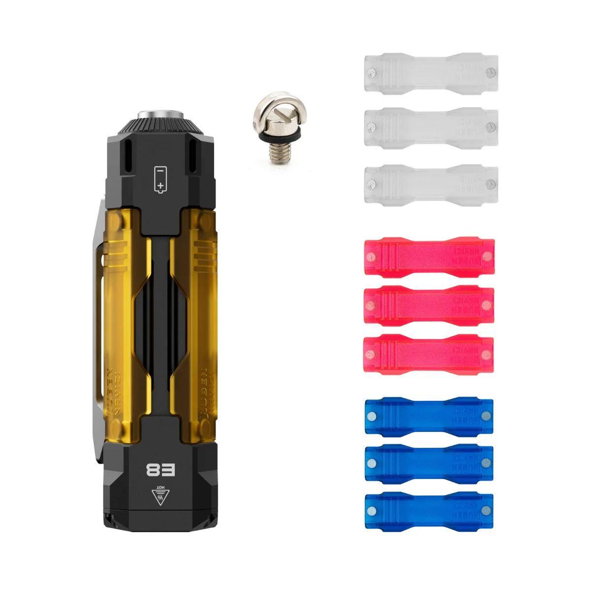 1300 Lumen Rechargeable EDC Flashlight With UV Light And Magnetic Panels