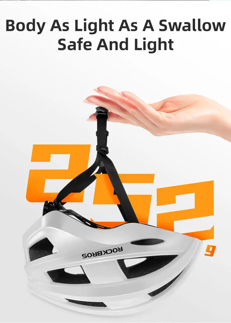 Bicycle Light Helmet MTB Road USB Warning Rear Light Cycling Helmet EPS PC Intergrally-molded Bike Helmet