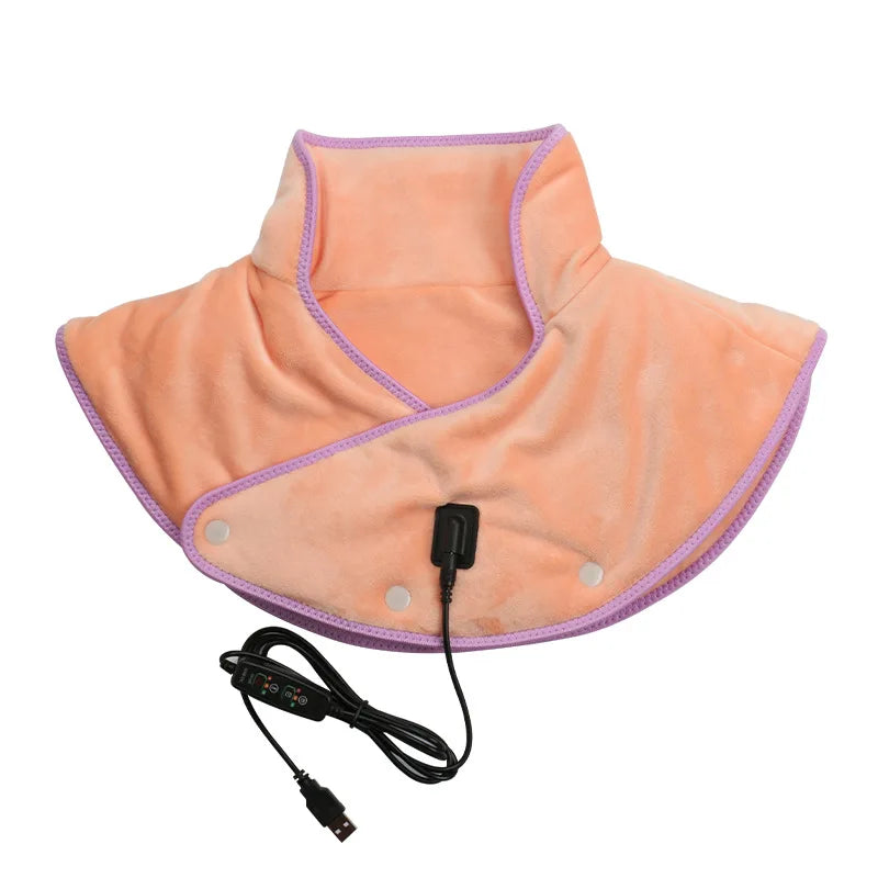 Electric Heating shoulder Neck Pad Massager USB Cervical Brace Wrap Thermal Compress Relieve Pain Fatigue Warm Back Brace Tool