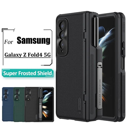 Super Frosted Shield Fold Case For Samsung Galaxy Z Fold4 Thin Matte TPU + PC Anti Fingerprint Shockproof Back Cover