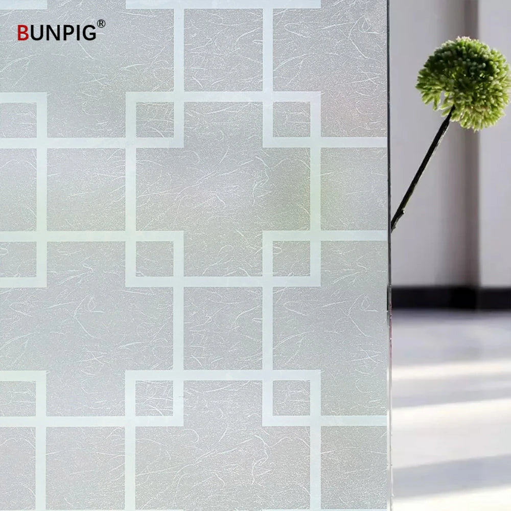 Window Film Privacy, Stained Glass Film, Frosted Opaque Glass Clings, Sun Blocking Vinyl Window Stickers for Door Home Office
