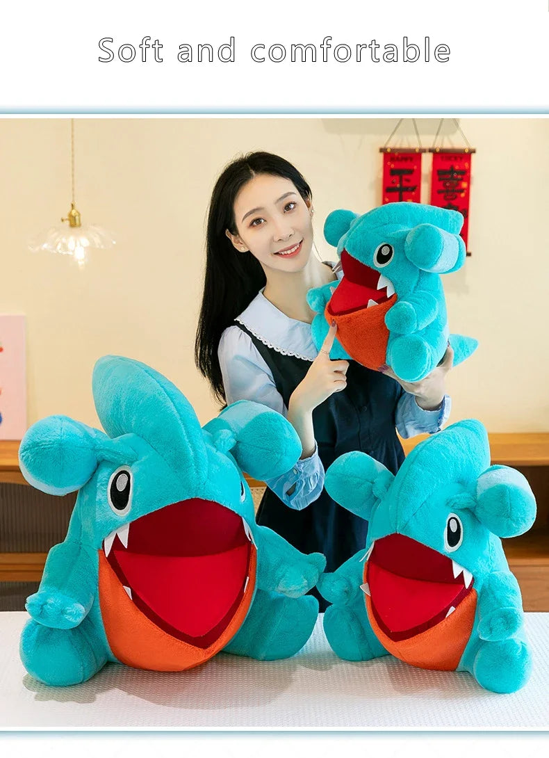 30/55cm Gible Pokemon Plush Toys Large Anime Doll Pillow Cartoon Griknot Gabite Pokémon Plushie Stuffed Gift for Kids Christmas