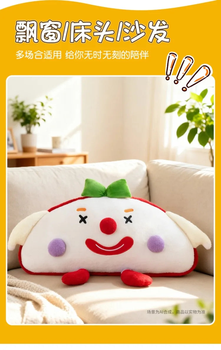 Cute Toast Clown Plush Toy Soft Bread Pillow