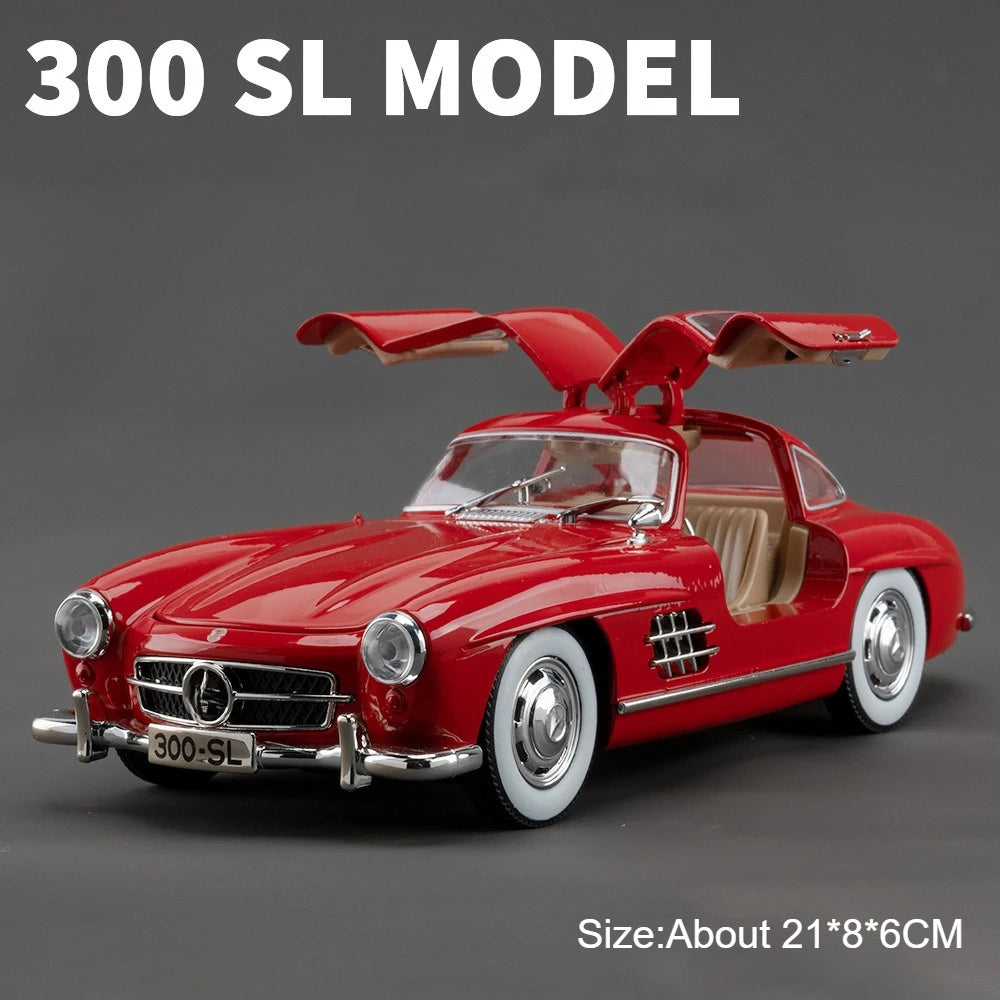 1:24 Scale 300SL GLE350 Toy Sports Car Model Music Light Pull Back Doors Opened Off-road Vehicle Models Ornament Gifts